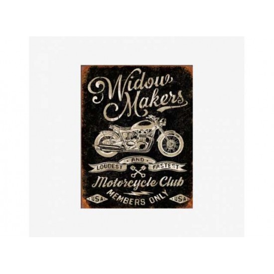 Tac Signs - Plăcuță metalică decorativă [32x41cm] - Widow Makers